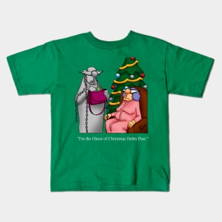 Funny Ghost of Christmas Debts Past Cartoon Kids T-Shirt